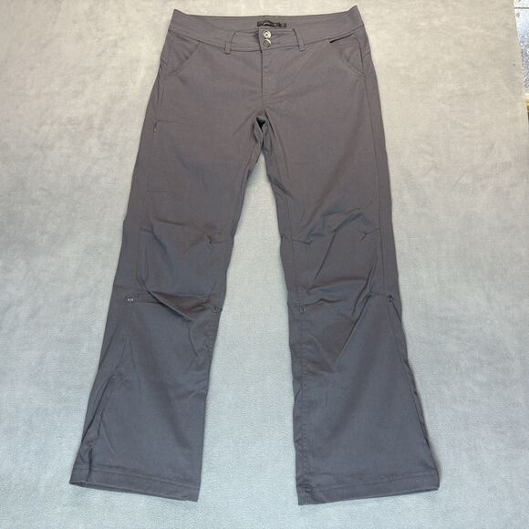 Prana Womens Pants Size 10 Halle Straight Hiking Pants Gray Convertible - Picture 1 of 8